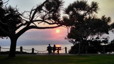 Sunset Walk Beach Romantic Date Bench Couple